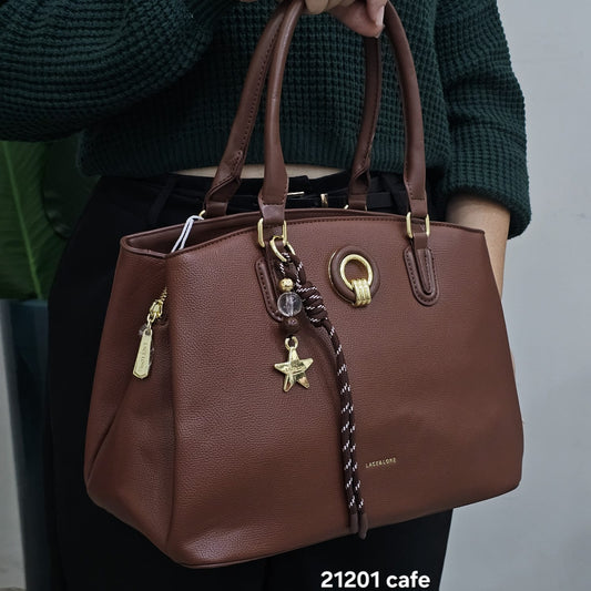 21201 Bolsa Estruturada Lace Lore em Poliuretano PU com Alça Transversal