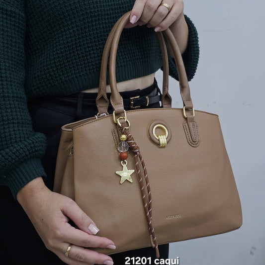 21201 Bolsa Estruturada Lace Lore em Poliuretano PU com Alça Transversal