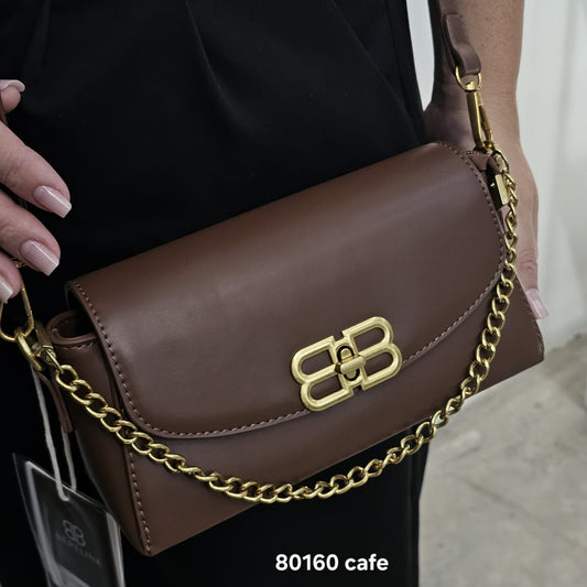 80160 Bolsa Feminina Berelina Transversal Flap em Poliuretano PU