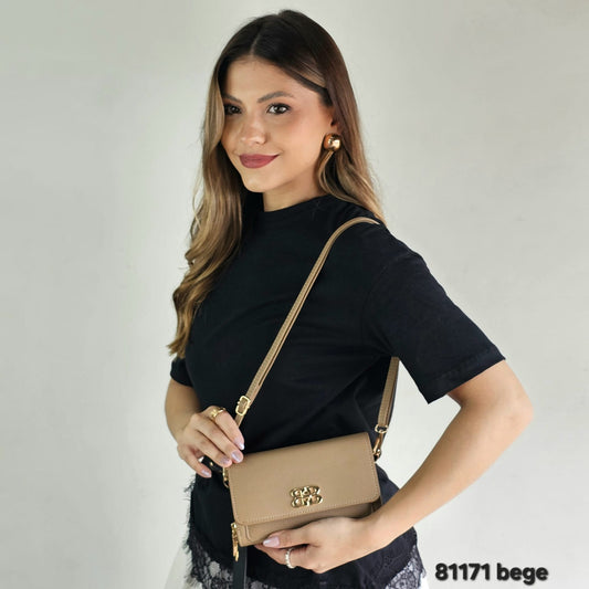 80171 Bolsa Carteira Transversal Berelina Feminina em PU Elegante