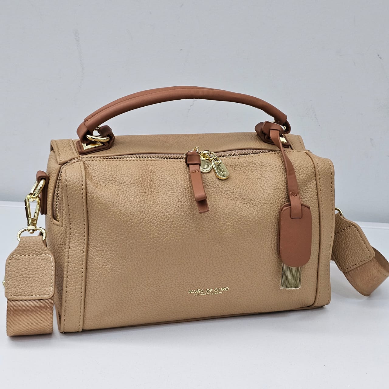 Bolsa Bauzinho Pavão De Ouro Original Alça Grossa Colorida