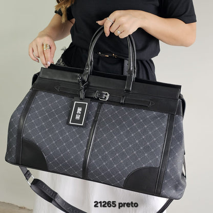 21265  Bolsa de Viagem Lace Lore Monograma em PU com Alça Transversal