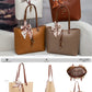 21565 Bolsa de Ombro Feminina Lace Lore Poliuretano PU com Lenço Decorativo e Divisória