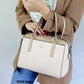 2556 Bolsa Satchel Feminina Veryrio bicolor em Poliuretano PU Premium