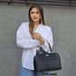 2720 Bolsa Feminina Satchel Veryrio com Divisória Central em PU
