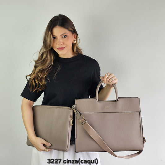 3227 Pasta Executiva Feminina Veryrio Poliuretano PU para Notebook