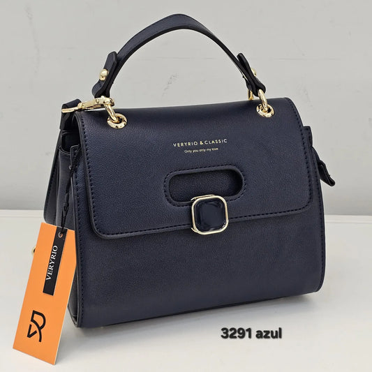 3291 Bolsa Feminina Transversal Veryrio com Fecho Frontal Design