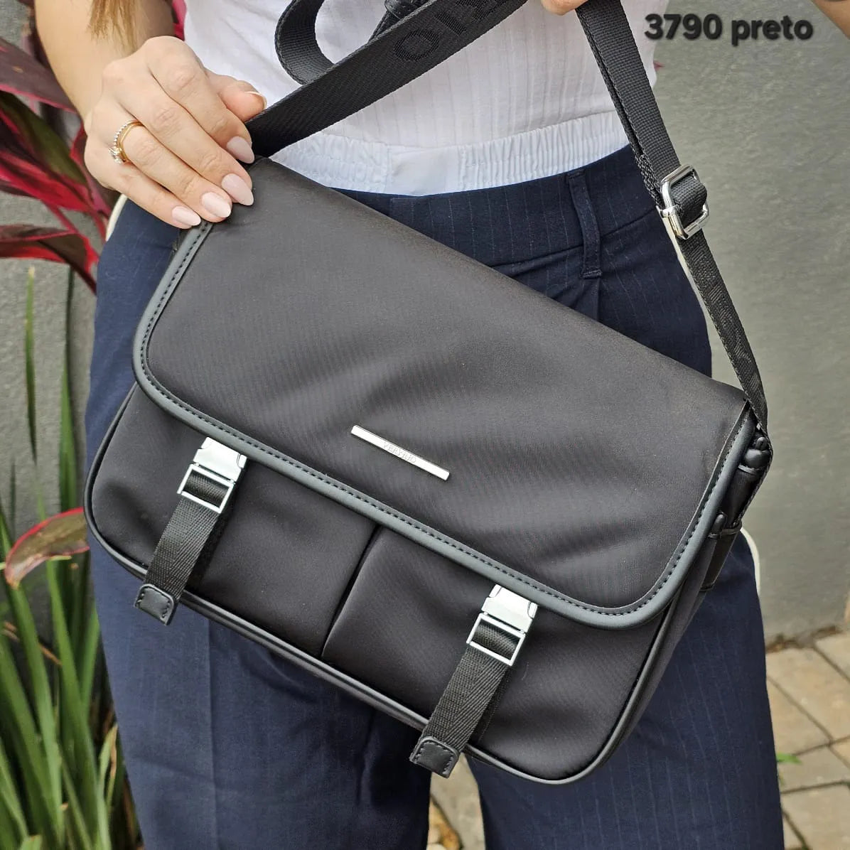3790 Bolsa Transversal Veryrio Nylon Poliéster