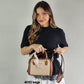 4033 Bolsa Feminina Baú Transversal em Poliuretano PU com Lenço Veryrio