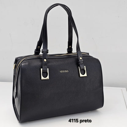4115 Bolsa Baú Feminina Veryrio em PU Com Alça Dupla e Amplo Espaço