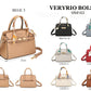 4163 Bolsa Feminina Veryrio com Lenço Decorativo e Detalhe Metálico