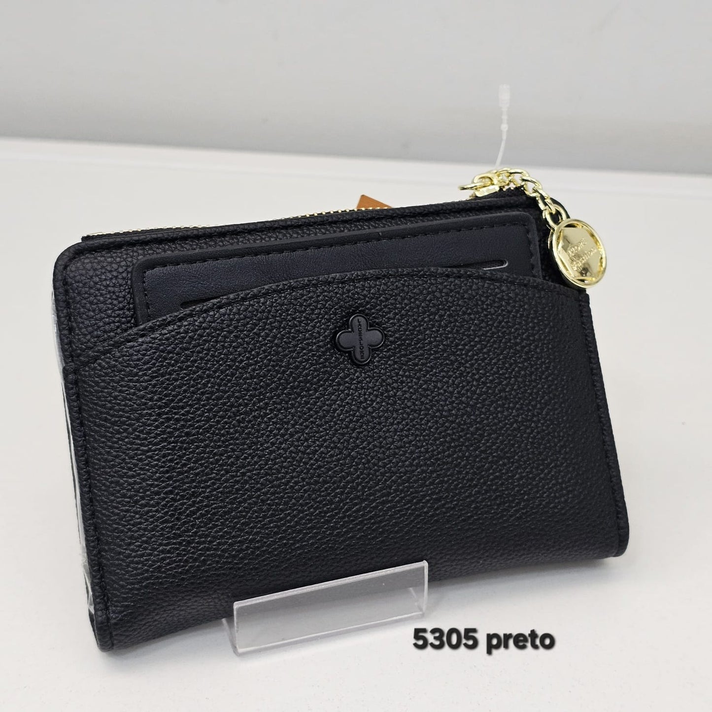 5305 Carteira Feminina Lace Lore FZ-5305 em Poliuretano PU com Zíper e Porta Cartões