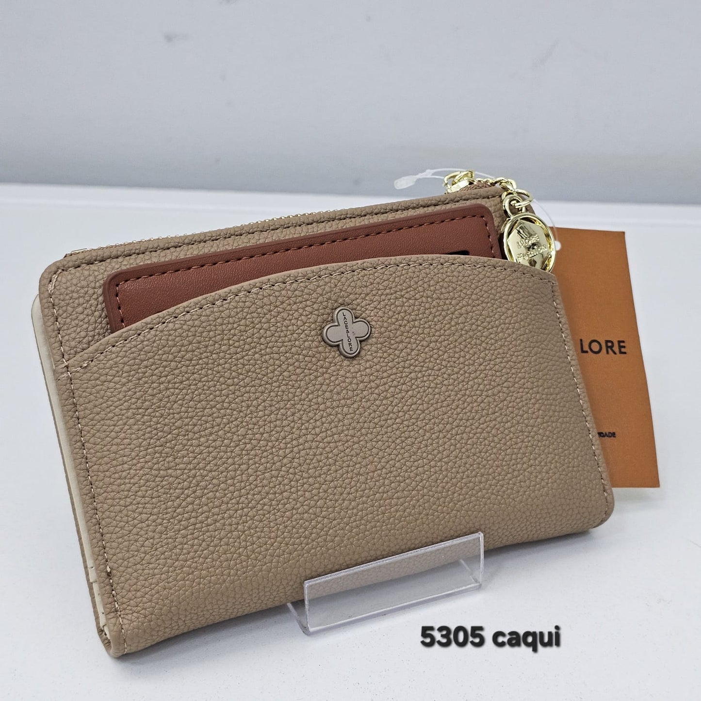5305 Carteira Feminina Lace Lore FZ-5305 em Poliuretano PU com Zíper e Porta Cartões