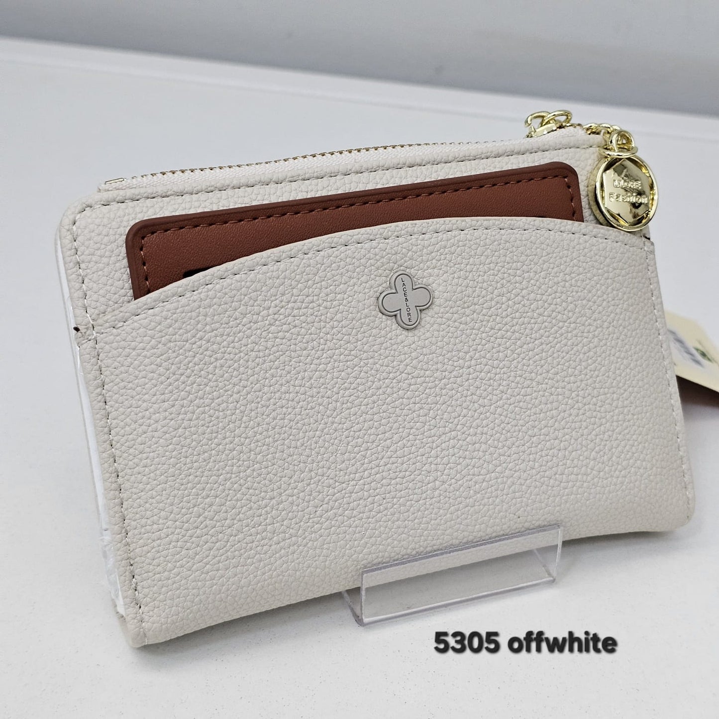 5305 Carteira Feminina Lace Lore FZ-5305 em Poliuretano PU com Zíper e Porta Cartões