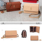 6087 Bolsa Transversal Feminina Lace Lore Poliuretano PU com Divisórias e Alça Ajustável