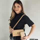 80085 Kit Bolsa Transversal e Carteira Berelina Feminino em PU