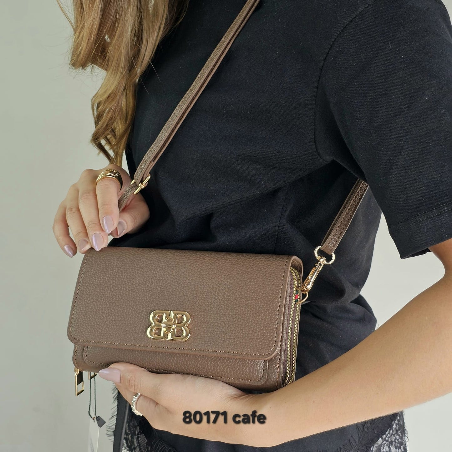 80171 Bolsa Carteira Transversal Berelina Feminina em PU Elegante