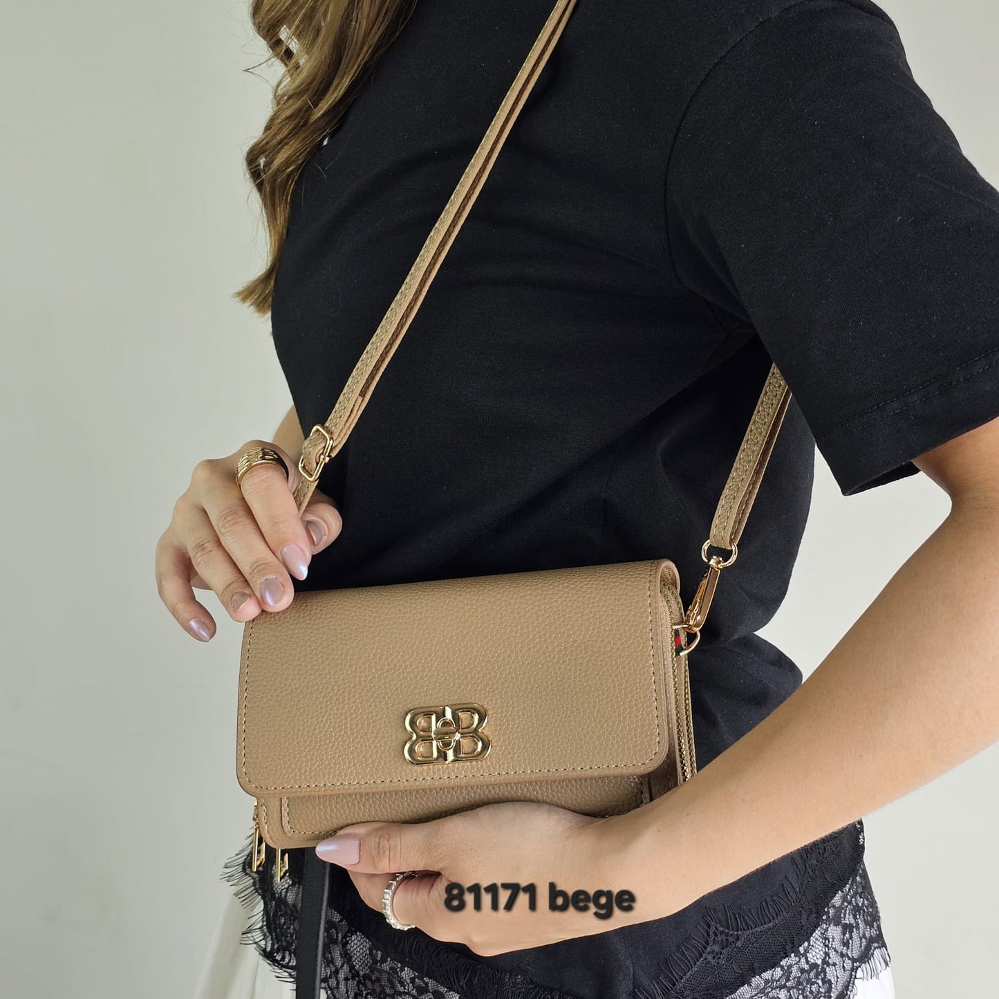 80171 Bolsa Carteira Transversal Berelina Feminina em PU Elegante