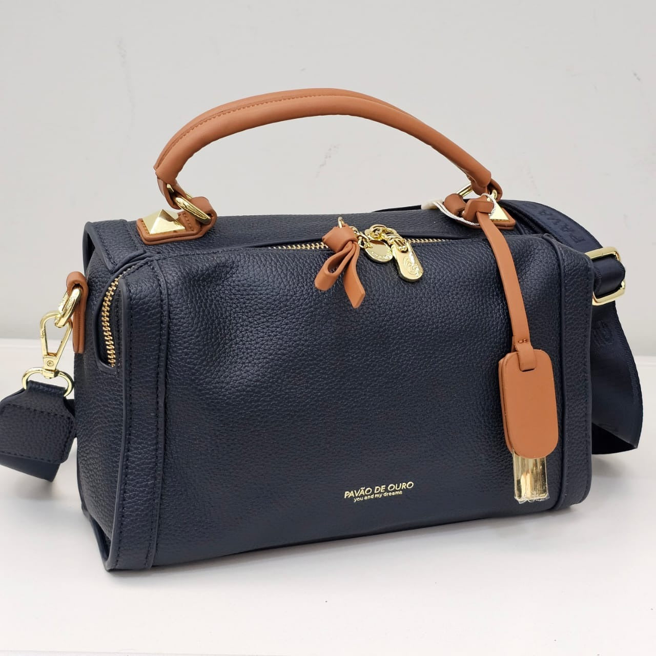 Bolsa Bauzinho Pavão De Ouro Original Alça Grossa Colorida