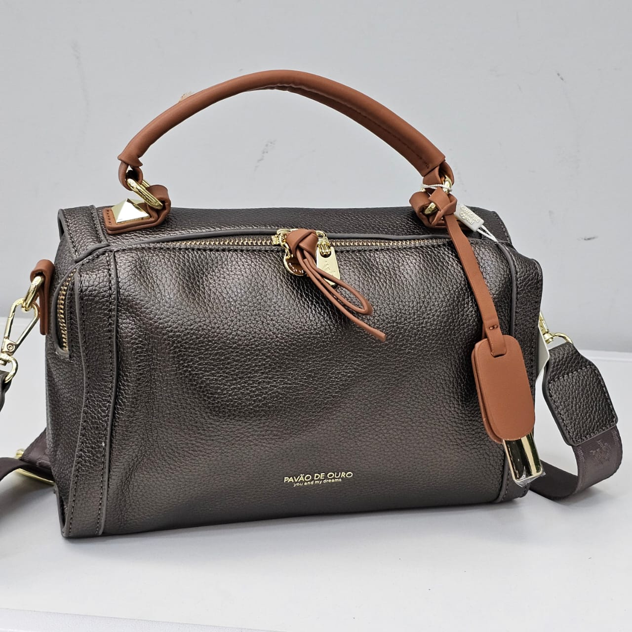 Bolsa Bauzinho Pavão De Ouro Original Alça Grossa Colorida