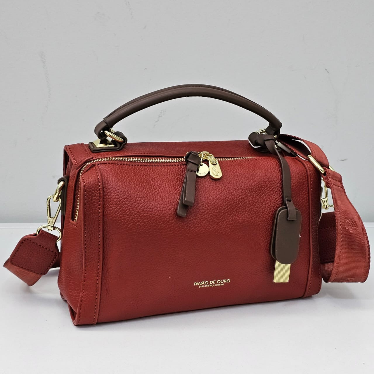 Bolsa Bauzinho Pavão De Ouro Original Alça Grossa Colorida