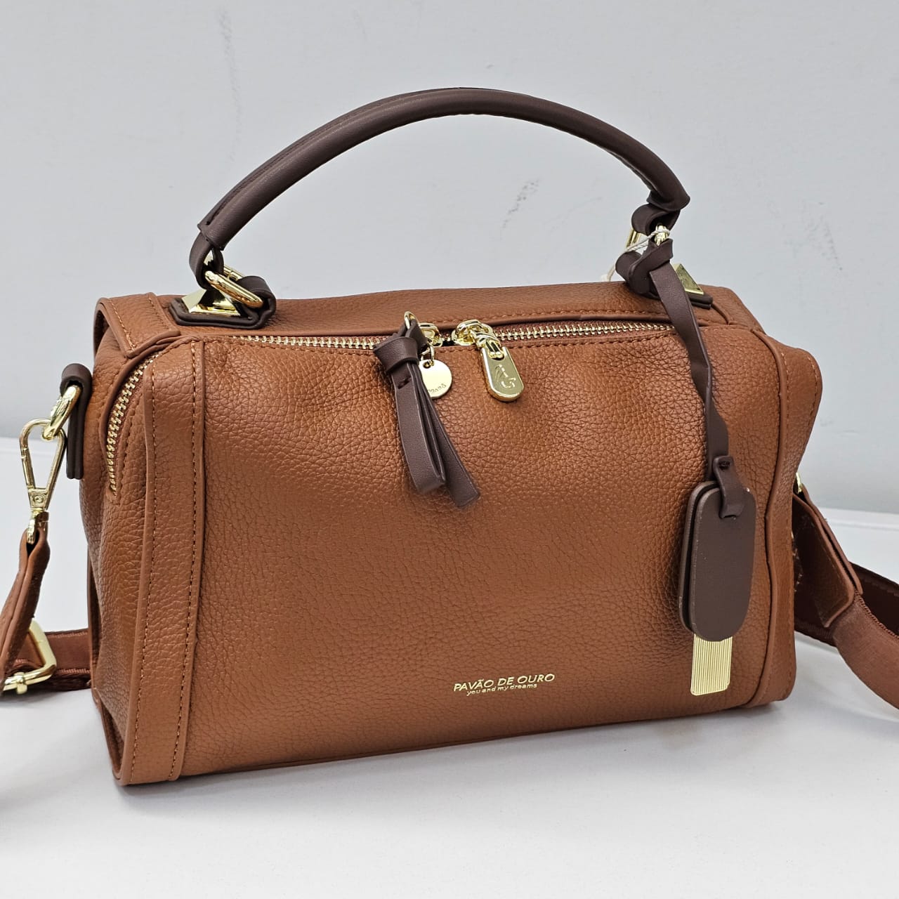 Bolsa Bauzinho Pavão De Ouro Original Alça Grossa Colorida