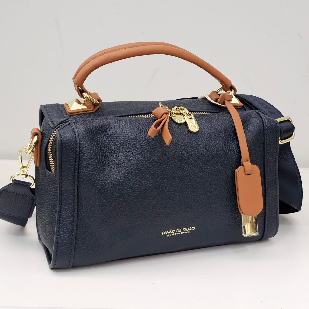 Bolsa Bauzinho Pavão De Ouro Original Alça Grossa Colorida