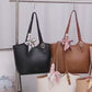 21750 Bolsa de Ombro Tote Lace Lore Feminina em PU Grande com Lenço
