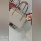 2556 Bolsa Satchel Feminina Veryrio bicolor em Poliuretano PU Premium